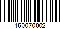 Barcode for 150070002