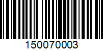 Barcode for 150070003