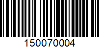 Barcode for 150070004