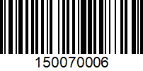 Barcode for 150070006