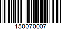 Barcode for 150070007