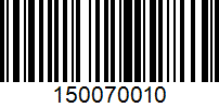 Barcode for 150070010