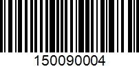 Barcode for 150090004