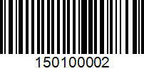 Barcode for 150100002