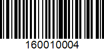 Barcode for 160010004