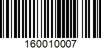 Barcode for 160010007