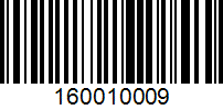 Barcode for 160010009