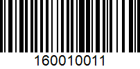 Barcode for 160010011