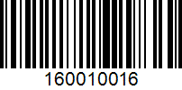 Barcode for 160010016