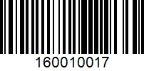 Barcode for 160010017