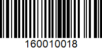 Barcode for 160010018