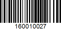 Barcode for 160010027