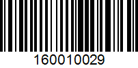 Barcode for 160010029