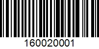 Barcode for 160020001