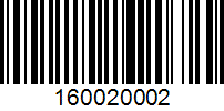 Barcode for 160020002