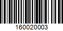 Barcode for 160020003