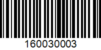 Barcode for 160030003