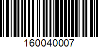 Barcode for 160040007