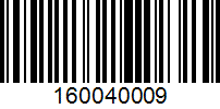 Barcode for 160040009