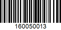 Barcode for 160050013