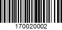 Barcode for 170020002