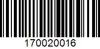 Barcode for 170020016