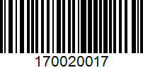 Barcode for 170020017