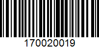 Barcode for 170020019