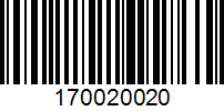 Barcode for 170020020