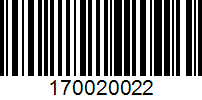 Barcode for 170020022