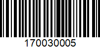 Barcode for 170030005