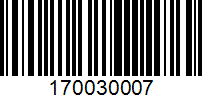 Barcode for 170030007