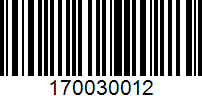 Barcode for 170030012