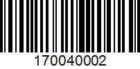 Barcode for 170040002