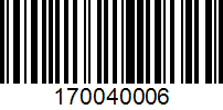 Barcode for 170040006