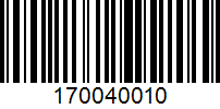 Barcode for 170040010