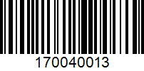 Barcode for 170040013