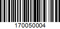 Barcode for 170050004