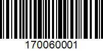 Barcode for 170060001