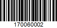 Barcode for 170060002