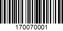 Barcode for 170070001