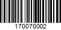 Barcode for 170070002