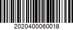 Barcode 2020400060018