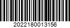 Barcode 2022180013156