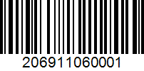Barcode 206911060001