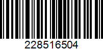 Barcode for 228516504