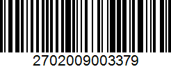 Barcode 2702009003379