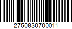 Barcode 2750830700011