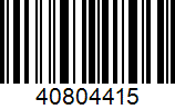 Barcode 40804415