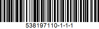 Barcode for 538197110-1-1-1